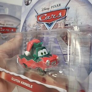 Disney Pixar Cars Holiday Edition Lightning McQueen, Clutch Kringle & Snowmobile